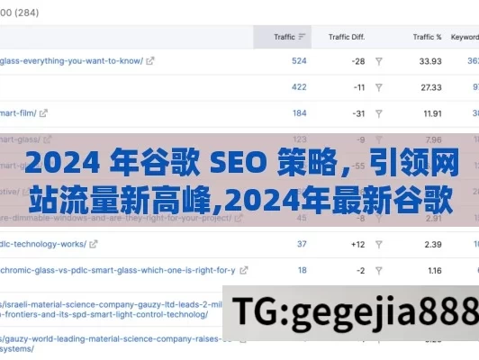 2024 年谷歌 SEO 策略，引领网站流量新高峰,2024年最新谷歌SEO策略