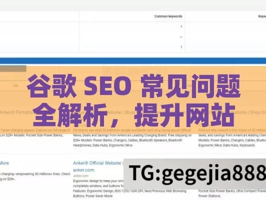 谷歌 SEO 常见问题全解析，提升网站排名的关键,谷歌SEO优化，提升排名的秘诀解析