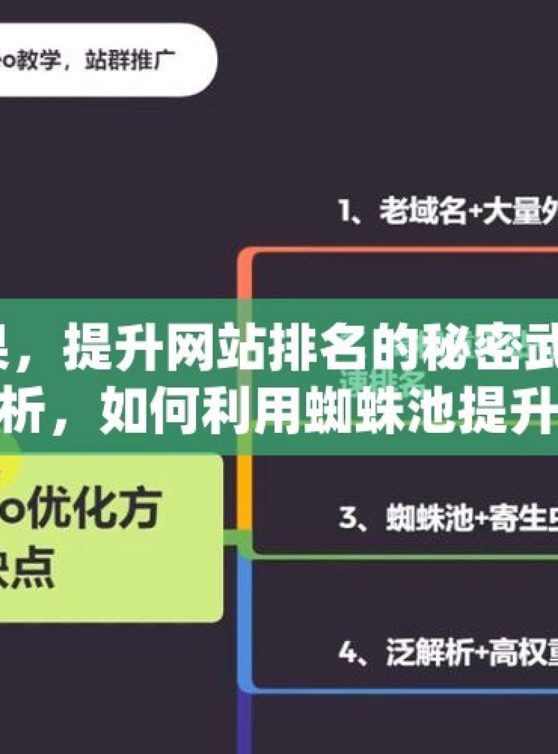 蜘蛛池效果，提升网站排名的秘密武器蜘蛛池SEO效果解析，如何利用蜘蛛池提升网站排名？ - 