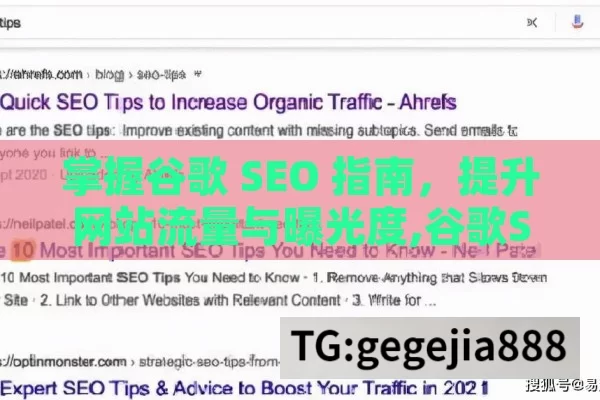 掌握谷歌 SEO 指南，提升网站流量与曝光度,谷歌SEO指南，提升网站排名的终极秘诀