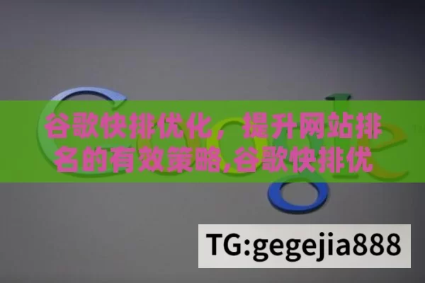 谷歌快排优化，提升网站排名的有效策略,谷歌快排优化，提升搜索引擎排名的关键策略